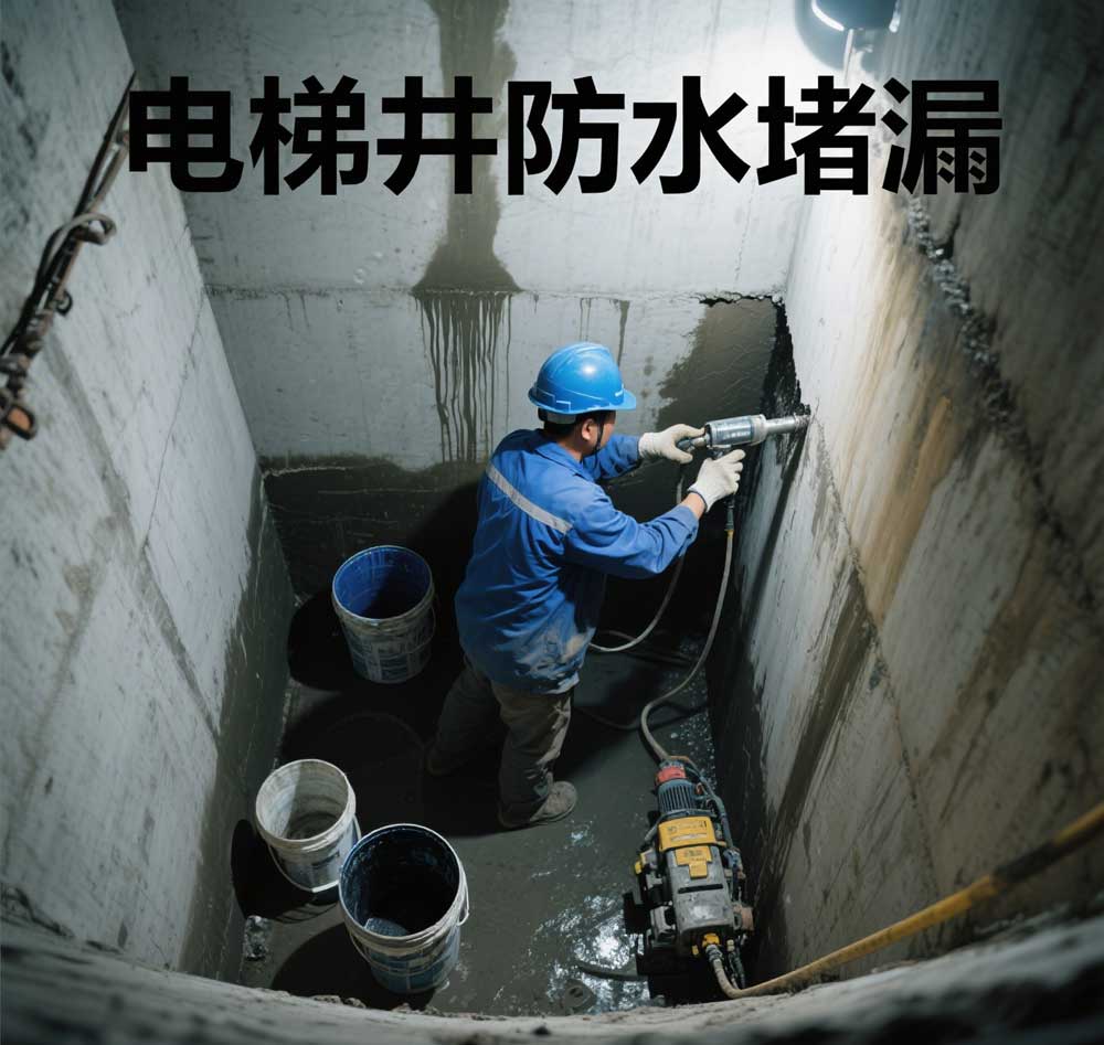 电梯井防水堵漏，太原专业电梯井漏水维修公司